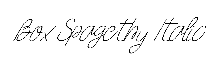 Box Spagethy Italic  免费字体下载