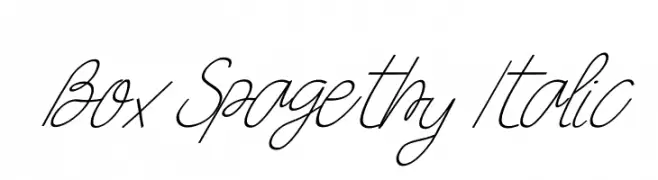 Box Spagethy Italic  Fuentes Gratis Descargar