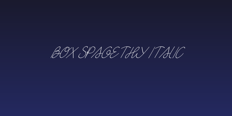 Box Spagethy Italic Social Header
