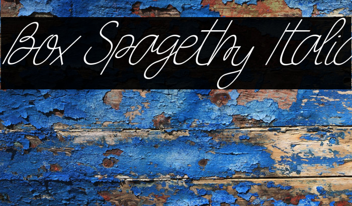 Box Spagethy Italic Example 1