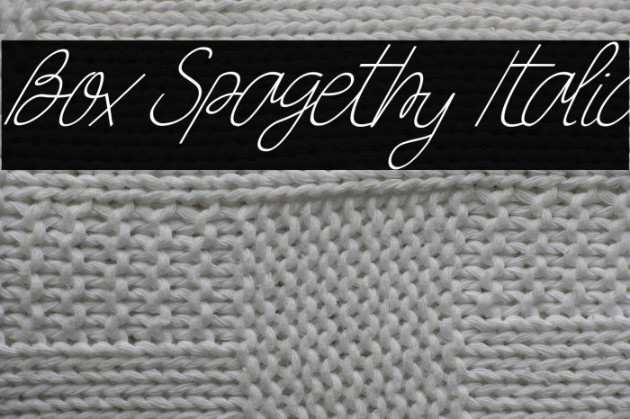 Box Spagethy Italic Example 3