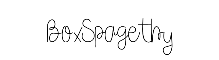 Box Spagethy  font caratteri gratis