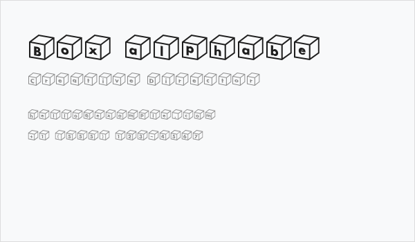 Box alphabe Business Card