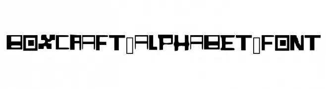 BoxCraft_Alphabet_Font  नि: शुल्क फ़ॉन्ट्स डाउनलोड
