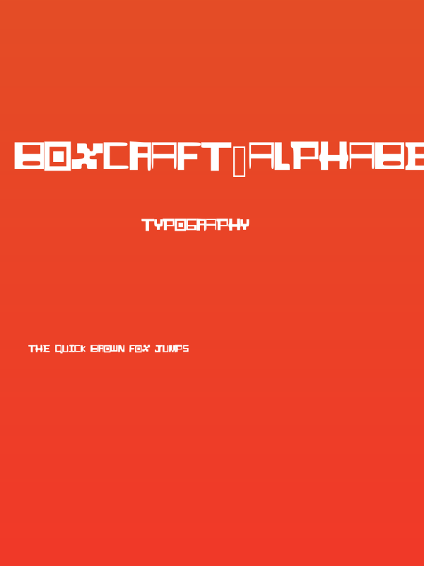 BoxCraft_Alphabet_Font Poster