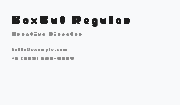 BoxCut Regular Business Card
