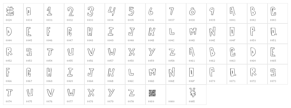 BoxLines Character Map