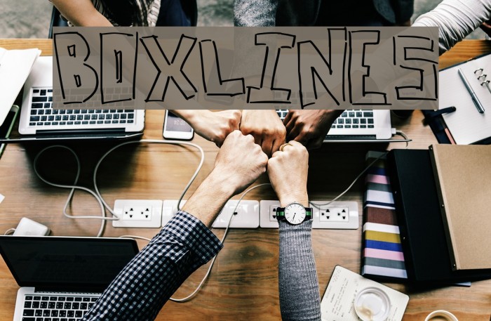 BoxLines Font examples