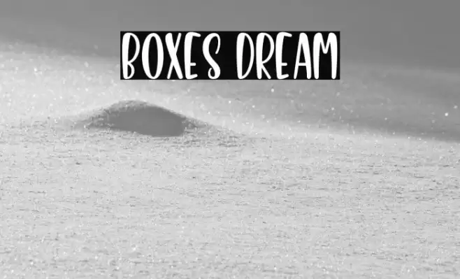 Boxes Dream Font examples