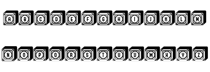 Boxes Extravagant Regular Font LOWERCASE