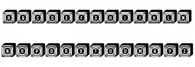 Boxes Fancy Regular Font Alte caractere