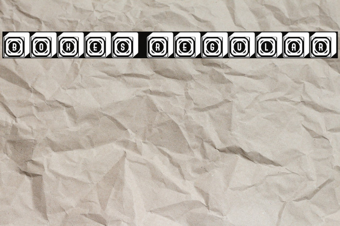Boxes Regular Caratteri examples