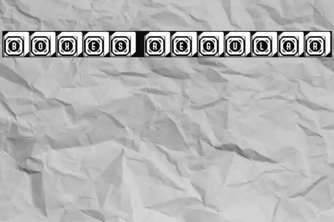 Boxes Regular Шрифта examples