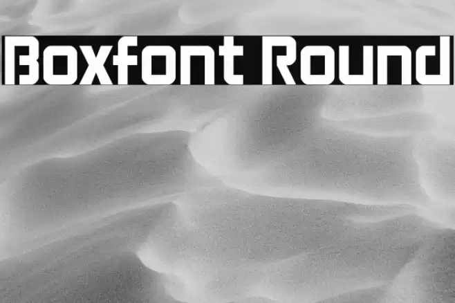 Boxfont Round Font examples