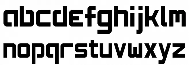 Boxfont Round Schriftart Kleinbuchstaben
