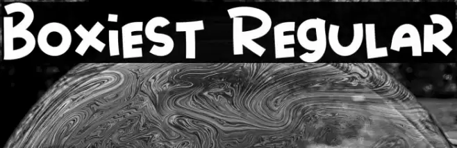 Boxiest Regular Font examples