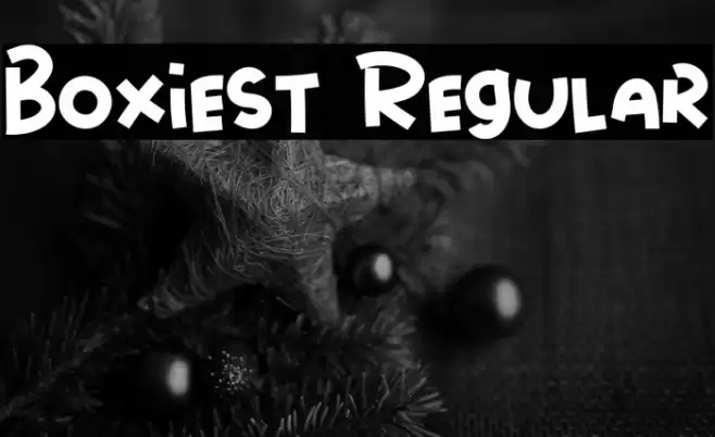 Boxiest Regular Font examples