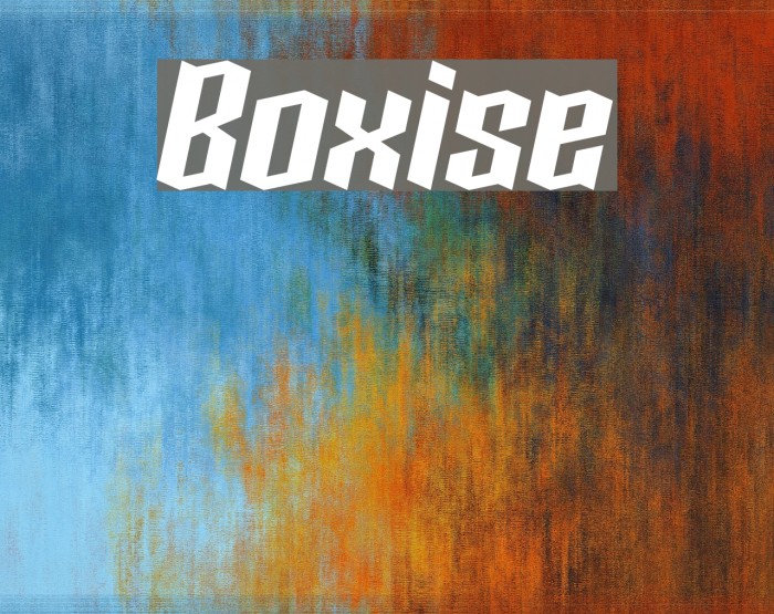 Boxise Font examples