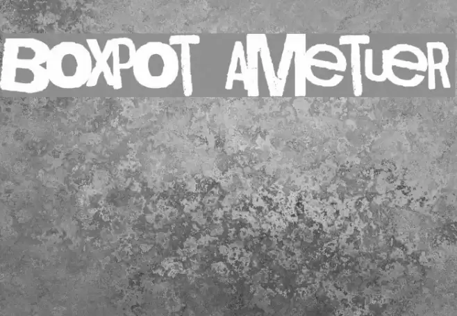 Boxpot Ametuer Font examples