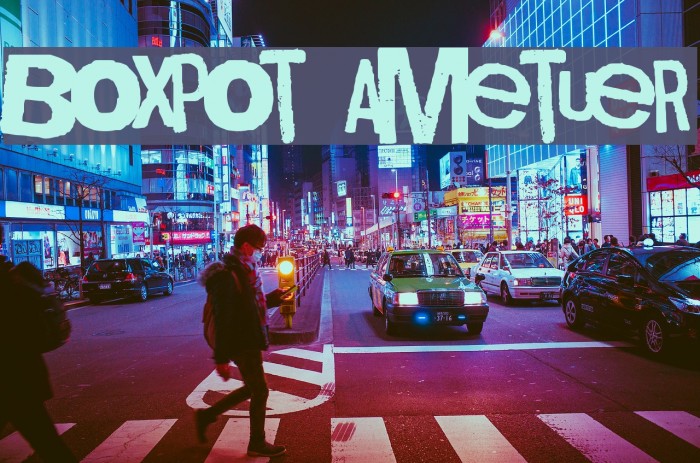 Boxpot Ametuer Font examples