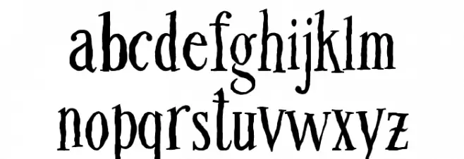 Boxtrolls Font फ़ॉन्ट लोअरकेस