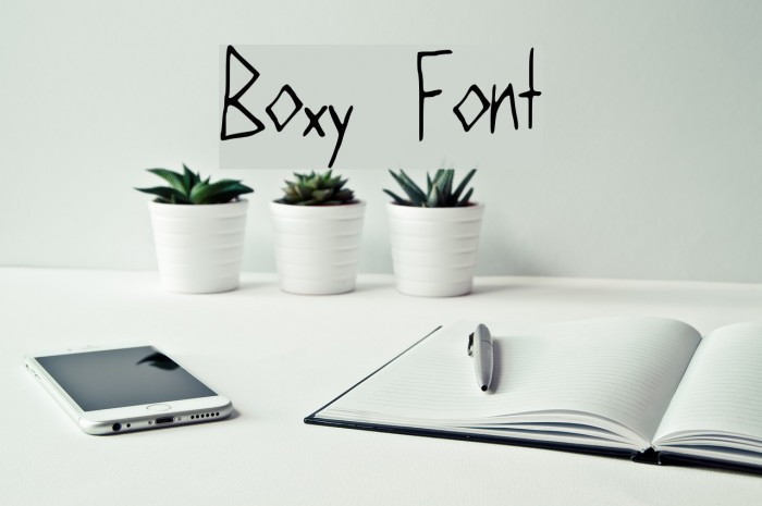 Boxy Schriftart examples