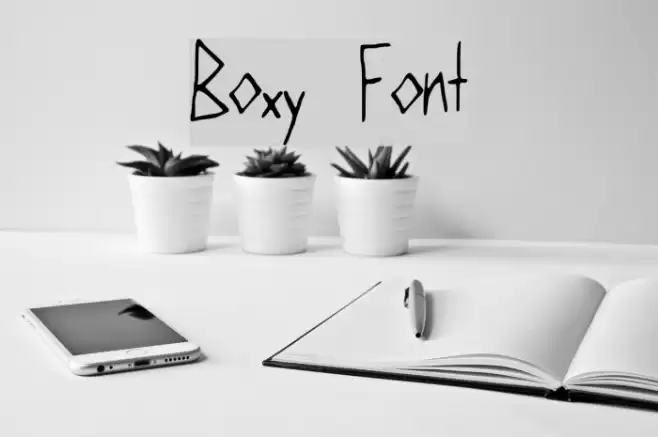 Boxy Schriftart examples