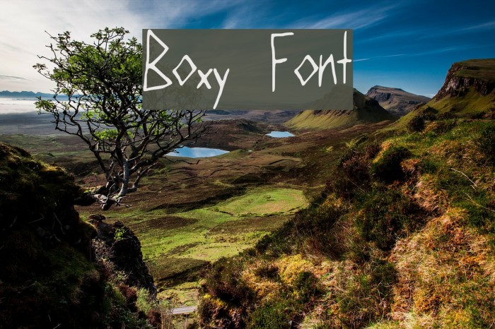 Boxy Schriftart examples