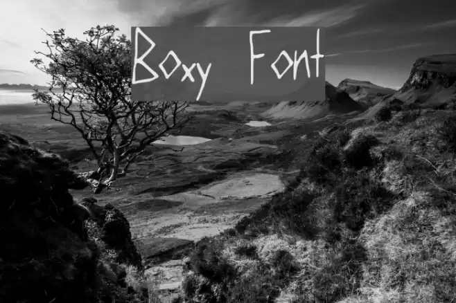 Boxy Schriftart examples