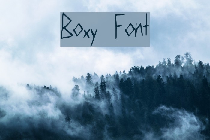 Boxy Schriftart examples