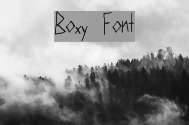 Boxy Schriftart examples