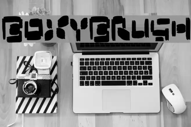 Boxybrush Font examples
