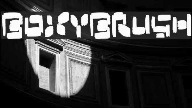 Boxybrush Font examples
