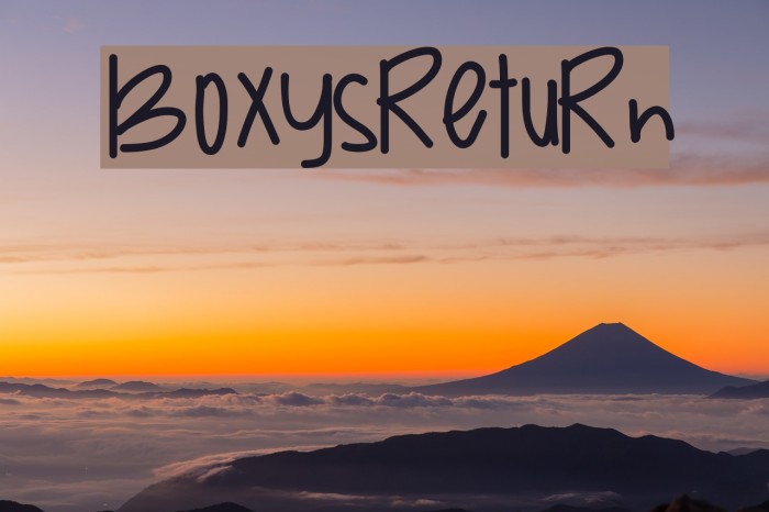 BoxysReturn Font examples