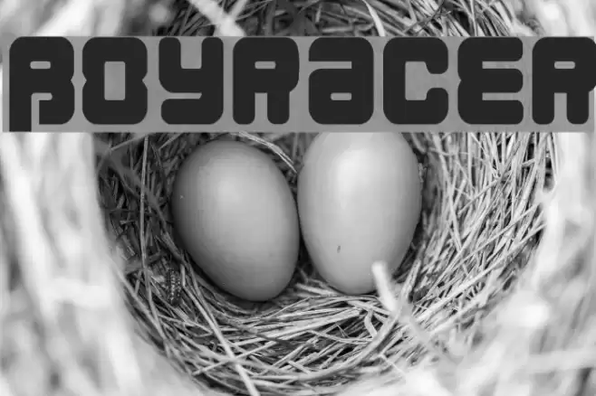 BoyRacer Font examples