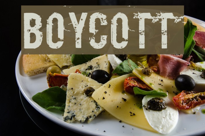 Boycott Font examples