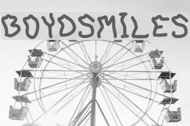 BoydSmiles Font examples