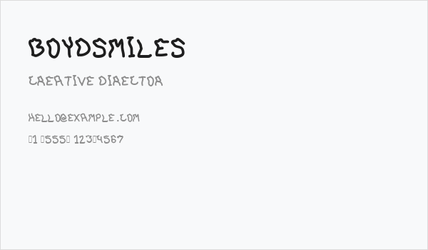 BoydSmiles Business Card