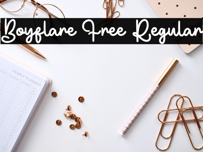 Boyflare Free Regular Шрифта examples