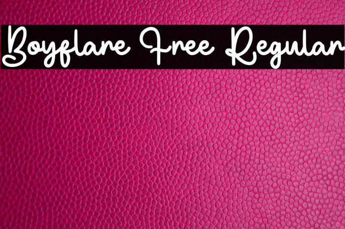 Boyflare Free Regular Шрифта examples