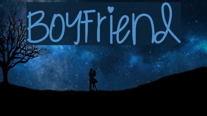 Boyfriend Шрифта examples