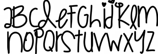 Boyfriend Font LOWERCASE