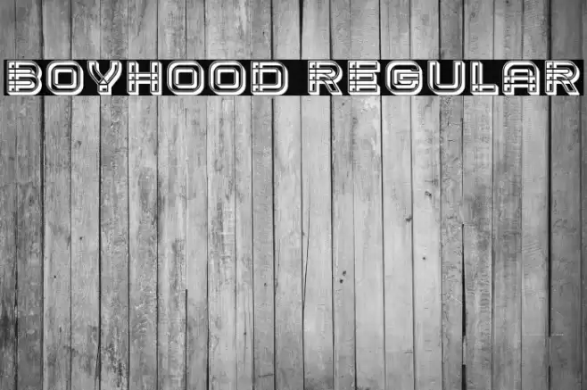 Boyhood Regular Font examples