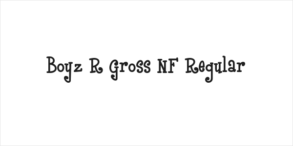 Boyz R Gross NF Regular Logo