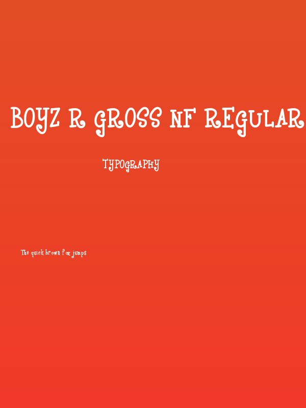 Boyz R Gross NF Regular Poster