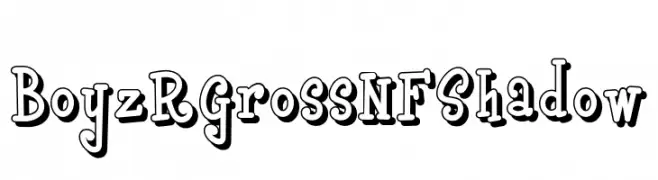 Boyz R Gross NF Shadow  フリーフォントのダウンロード