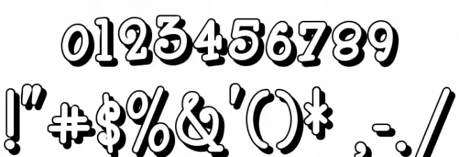 Boyz R Gross Shadow NF Font OTHER CHARS