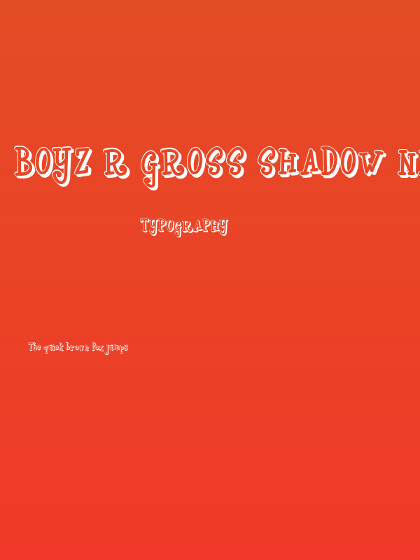 Boyz R Gross Shadow NF Poster