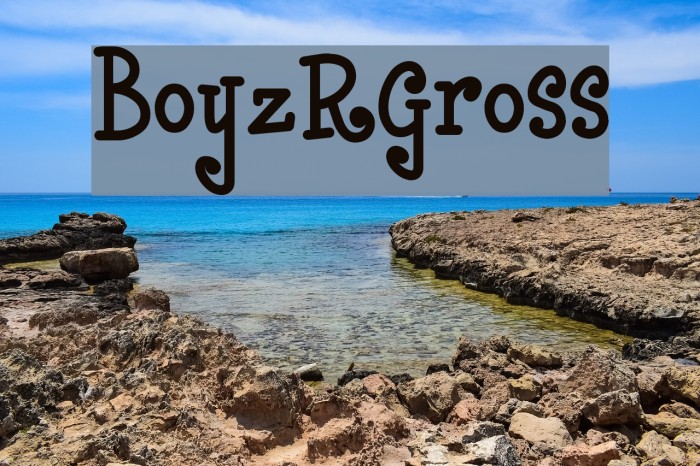 BoyzRGross フォント examples