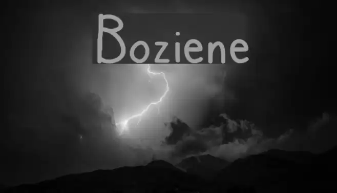 Boziene Font examples
